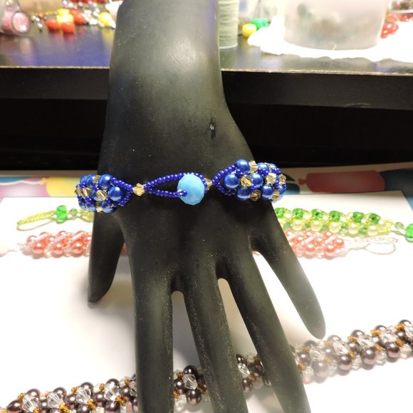 Sparkling Bracelets with bead clasp .. SB4 - Picture 6 of 16